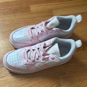 Nike Pink and White Sneakers Air Force 1